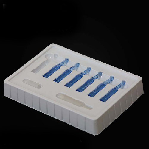 Original Factory PVC Blister Inner Tray for Cosmetics, Eco-Friendly Blister Box, White Lining & PET Rectangular Plastic Tray
